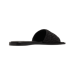 Miu Miu Raffia Slide Sandals Black - Image 2