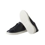 Zegna Deerskin Leather Triple Stitch Navy Blue - Image 6