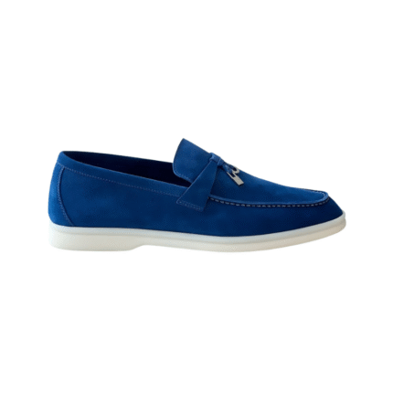 Loro Piana Summer Charms Walk Loafers vibrant blue