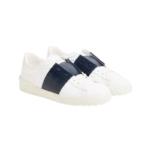 Valentino Garavani Rockstud Untitled White Navy calfskin leathe - Image 2