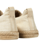 Zegna Triple Stitch Linen & Leather Off White Espadrilles - Image 4