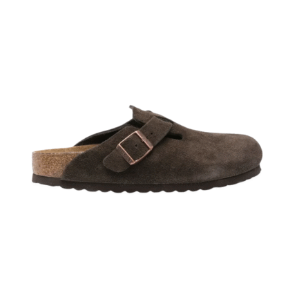 Birkenstock Boston clogs suede leather Mocca Dark Brown